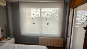 Cortina enrollable en dormitorio 2
